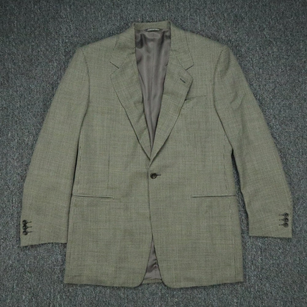 Canali Blazer Mens 40R Beige Black Proposta Wool Woolmark Sport Coat Italy 50R
